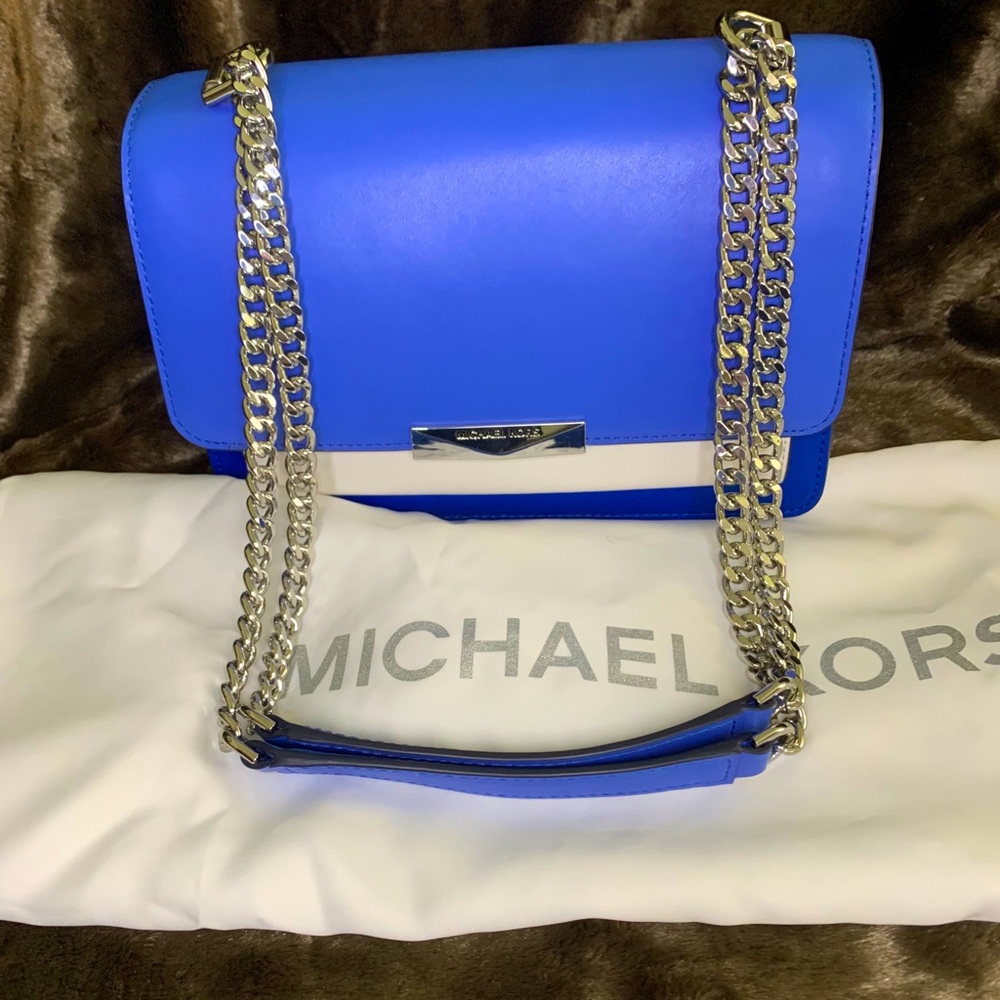 MICHAEL KORS Jade Lg Tri-Color Leather Crossbody